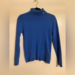 Lauren Ralph Lauren Royal Blue Ribbed Turtleneck Sweater Women’s Small
